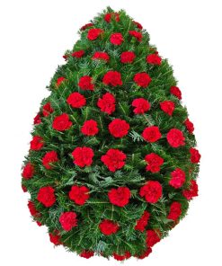 coroana-flori-garoafe-rosii