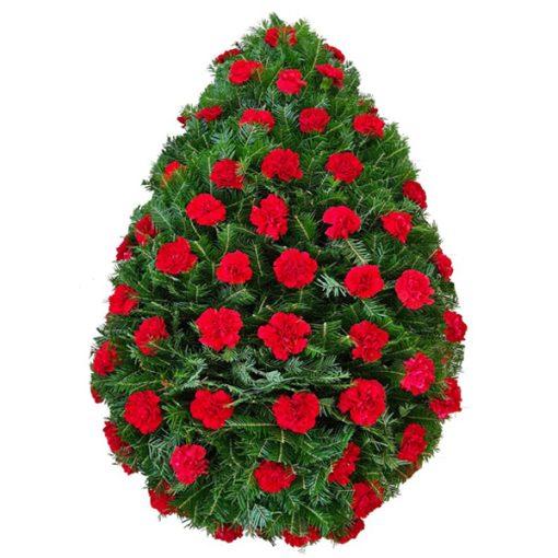 coroana-flori-garoafe-rosii