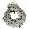 Corona funerara rotunda alba